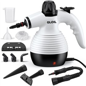 GLOIL Nettoyeur vapeur portable pour la maison - Nettoyeur vapeur multifonction avec 10 accessoires pour tapis