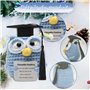 Cadeaux D'anniversaire de Graduation - Chouette Positive avec Porte-Bonheur - Cadeau Original pour Diplômé, Étudiant - Décoratio