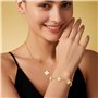 Bracelets Or pour Femme, Four Leaf Clover Necklace, Bracelet Trèfle à Quatre Feuilles pour Femme Fille, 18K Or Porte Bonheur Set