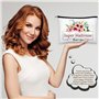 SAKNYUFO Ensemble Cadeau Professeur Sac Shopping & Trousse Super Maîtresse en Coton Lavable Cadeau Original Pour Enseignants - I