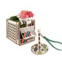 Onlvmyur Porte-Fil en Bois Portable Support Dérouleur Pelote de Laine avec Dragonne Porte Pelote de Laine et Boîtes de Rangement