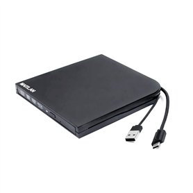 Lecteur de disque Blu-ray externe ultra fin 4K UHD 3D USB Type-A & Type-C 2-en-1 6X BD-R RE DL BDXL DVD-RW M-Disc Graveur optiqu