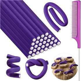 SHAPEPOTY 30 Tiges de Curling Flexibles Rouleaux de Cheveux Torsadés en Mousse Bigoudis de Cheveux sans Chaleur en Mousse Douce