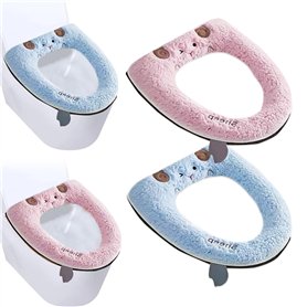 TICKLELY 2 Pièces Housse de Siège de Toilette Souple– Housse de Siège de Toilette Adulte