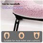 TICKLELY 2 Pièces Housse de Siège de Toilette Souple– Housse de Siège de Toilette Adulte, Abattant de WC en Forme d'Oeuf – Couss