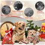DECUIOCC Jeux interactifs pour chiens et jouets indestructibles - Pack de Noël avec peluche pour chiens et sac cadeau