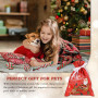 DECUIOCC Jeux interactifs pour chiens et jouets indestructibles - Pack de Noël avec peluche pour chiens et sac cadeau