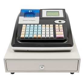banborba Caisse enregistreuse à 48 touches avec tiroir de caisse et affichage LED