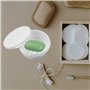 boîte à savon circulaire portable faite à la main avec couvercle