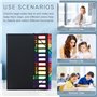 Gemtte Trieur à Soufflets A4 Extensible avec 12 Compartiments, 24 Poches, Système de Classement pour Documents, Étanche et Color