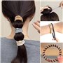 Kisvic Lot de 12 chouchous à cheveux, multicolores, tressés à la mode, élastiques pour femmes/filles/enfants, cheveux épais et b