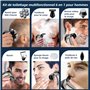Rasoir Electriques Hommes, 6 in 1 Rasoir Tete Chauve Homme, 7D Tondeuse Barbe Homme, Tondeuse Cheveux Hommes IPX7 Étanche Sec et
