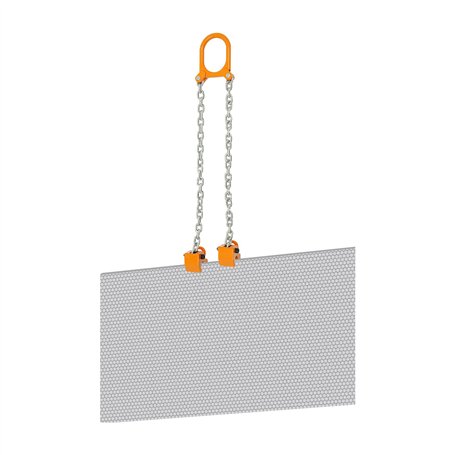 Lève-tambour de chaîne 1T - Pince de levage multifonctionnelle - Levage vertical - Pour fûts en plastique et métal - Jaune