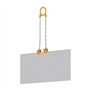 Lève-tambour de chaîne 1T - Pince de levage multifonctionnelle - Levage vertical - Pour fûts en plastique et métal - Jaune