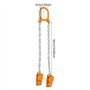 Lève-tambour de chaîne 1T - Pince de levage multifonctionnelle - Levage vertical - Pour fûts en plastique et métal - Jaune
