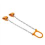 Lève-tambour de chaîne 1T - Pince de levage multifonctionnelle - Levage vertical - Pour fûts en plastique et métal - Jaune