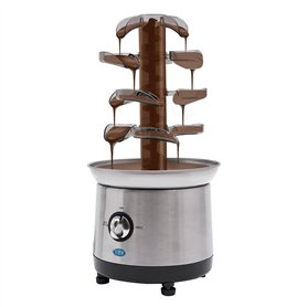 RjcdOPL Fontaine à Chocolat 4 Niveaux 190 W en Acier Inoxydable