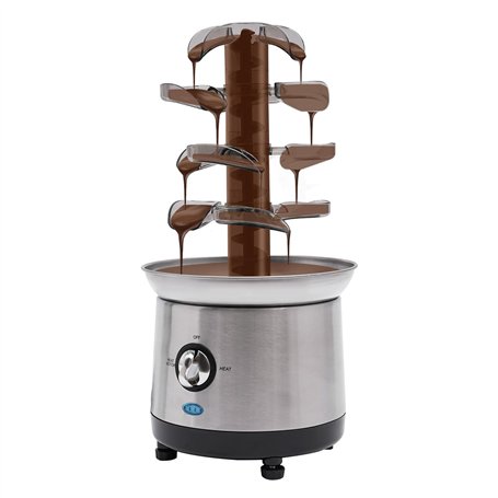 RjcdOPL Fontaine à Chocolat 4 Niveaux 190 W en Acier Inoxydable