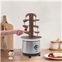 RjcdOPL Fontaine à Chocolat 4 Niveaux 190 W en Acier Inoxydable, Température de Chocolat Fondant Chaud 38 à 45℃, Capacité 1,2L, 