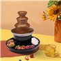 RjcdOPL Fontaine à Chocolat 3 Niveaux avec Assiette à Fruits, Machine de Fontaine pour Chocolat Fondant Chaud 40 W, Capacité 0.4
