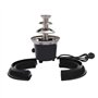 RjcdOPL Fontaine à Chocolat 3 Niveaux avec Assiette à Fruits, Machine de Fontaine pour Chocolat Fondant Chaud 40 W, Capacité 0.4