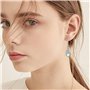 Lot de 2 paires de boucles d'oreilles en argent 925 avec pierre de lune, boucles d'oreilles en argent 925, boucles d'oreilles po