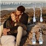 Lot de 2 paires de boucles d'oreilles en argent 925 avec pierre de lune, boucles d'oreilles en argent 925, boucles d'oreilles po