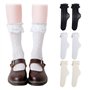 Meifiyu 3 Pairs Chaussettes de Cheville en Dentelle Chaussettes Ras du Cou
