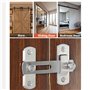 Loquets et verrous,Akozon Verrou de Porte Coulissante Serrure de Porte Loquet à Bascule Boulon de Verrouillage de Boucle avec Vi