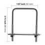 YIXNSW Lot de 6 boulons en U 80 x 50 mm Vis en U M6 en acier inoxydable avec écrou cadre et rondelle Vis à étrier pour la répara