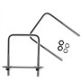 YIXNSW Lot de 6 boulons en U 80 x 50 mm Vis en U M6 en acier inoxydable avec écrou cadre et rondelle Vis à étrier pour la répara