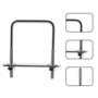 YIXNSW Lot de 6 boulons en U 80 x 50 mm Vis en U M6 en acier inoxydable avec écrou cadre et rondelle Vis à étrier pour la répara