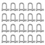 CHEUKYIU Lot de 20 Manilles M5 en Acier Inoxydable