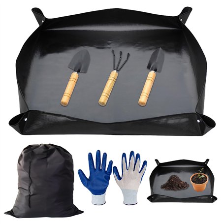 EKSMA Repot Mat Rempot Pad 50x50cm Ensemble de Tapis de Jardin Plante de Transplantation d'intérieur Étanche 3 pièces Mini Outil