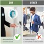 ZALHIN 3 Pieces Porte Badge Enrouleur avec Motif Marbré - Porte Clef Retractable, Fur Porte Badge Infirmiere, Porte Carte Bus, P