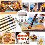 Eowppue Ensemble Spatules Pour Peinture À L'huile Et À L'acrylique - Spatule Fine De Structure, Palette De Couteaux, Grattoirs À