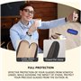 XZEIT 3 pièces Étui à Lunettes en Cuir PU, Boîte à Lunettes de Soleil Rigide pour Homme et Femme, Étui de Protection pour Lunett