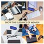 XZEIT 3 pièces Étui à Lunettes en Cuir PU, Boîte à Lunettes de Soleil Rigide pour Homme et Femme, Étui de Protection pour Lunett