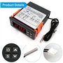 RUIZHI Regulateur de Temperature Numérique 10A D'affichage à LED Temperature Controller Thermostat Regulateur avec Capteur (DC 2