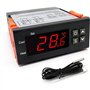 RUIZHI Regulateur de Temperature Numérique 10A D'affichage à LED Temperature Controller Thermostat Regulateur avec Capteur (DC 2