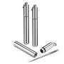 Lot de 2 cure-dents portables + 2 porte-cure-dents portables en métal - Cure-dents multifonction en titane - Étanche - Léger - P