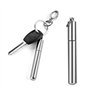 Lot de 2 cure-dents portables + 2 porte-cure-dents portables en métal - Cure-dents multifonction en titane - Étanche - Léger - P