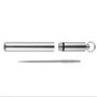 Lot de 2 cure-dents portables + 2 porte-cure-dents portables en métal - Cure-dents multifonction en titane - Étanche - Léger - P