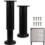 SLTAXAR 2 PCS Pied de Meuble Acier Inoxydable Pied de Meuble Reglable de18-30cm Pieds de Table Acier Pieds de Support pour Meubl