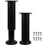 SLTAXAR 2 PCS Pied de Meuble Acier Inoxydable Pied de Meuble Reglable de18-30cm Pieds de Table Acier Pieds de Support pour Meubl