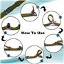SLTAXAR 2 PCS Sangle Nylon 5m*2.5cm, Sangle Nylon 25mm Noir Boucle Plastique Clip Clips Boucle en Plastique Boucle Attache Rapid