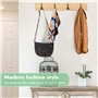 CAREDGO 2 PCS Porte Manteau Mural, Patere Murale Porte Manteau Bambou Mural Bambou Patère Murale Avec 4 Crochets Pliants Porte-m