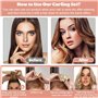 CAREDGO 4 PCS Boucle Sans Chaleur, Rouleau à Cheveux Sans Chaleur Heatless Hair Curlers Cheveux Bouclés Femme Boucles de Nuit Bi