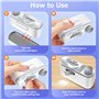 Coupe Ongle Electrique, Coupe-ongles Automatique et Polisseuse 2 en 1, Coupe-Ongles Automatique Rechargeable à 2 Vitesses avec L