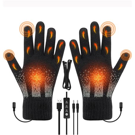 Gants Chauffants USB pour Homme Femme